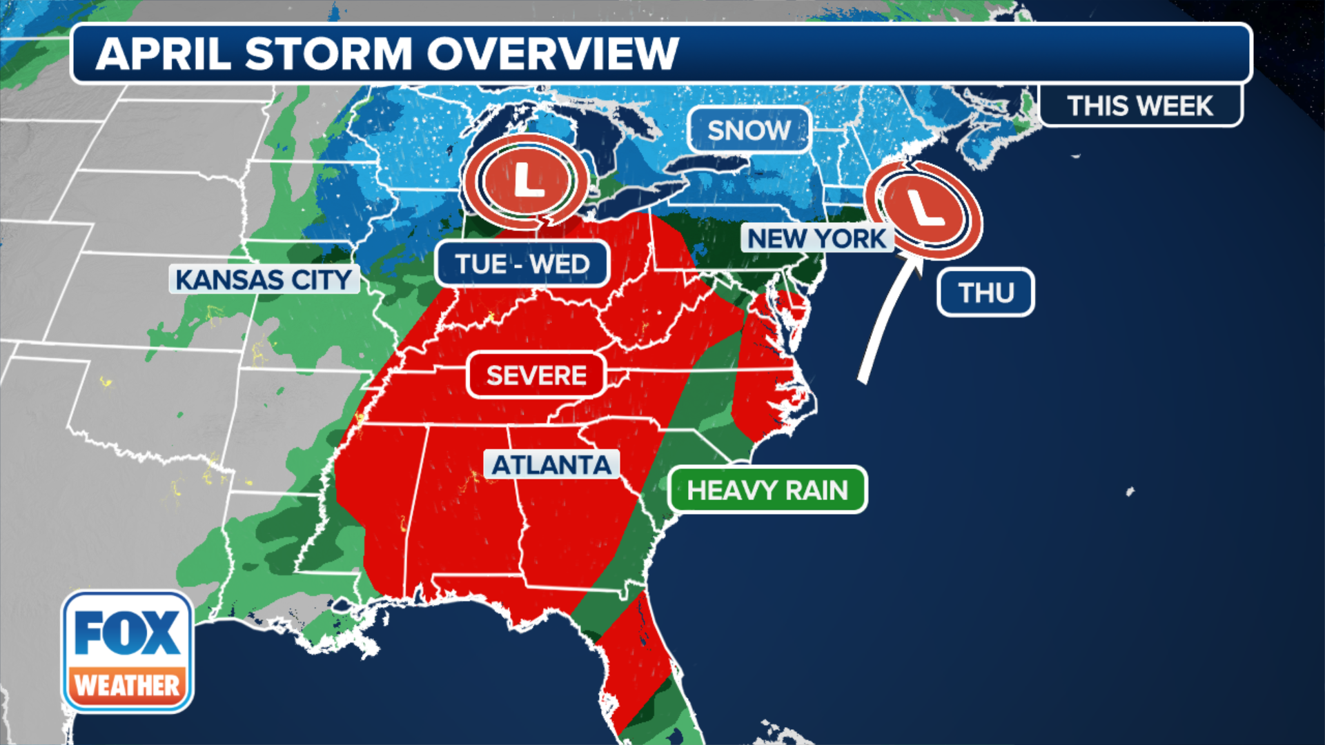 Widespread multiday severe weather outbreak expected to kick off April in central, eastern US